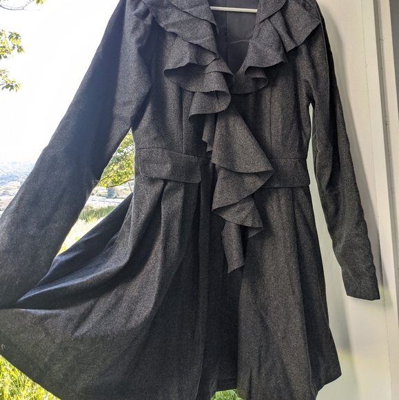 Gorgeous and Feminine Wool Coat with Full Skirt - Picture 1 of 9